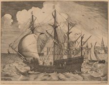 Armed Four-Master Putting Out to Sea, 1565. Creator: Frans Huys