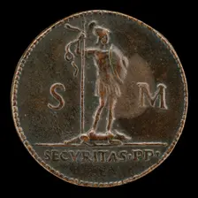 Armed Figure Standing on a Prostrate Wolf [reverse]. Creator: Lysippus Junior