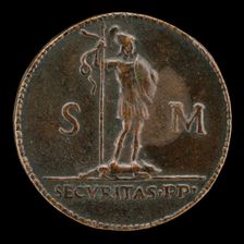 Armed Figure Standing on a Prostrate Wolf [reverse]. Creator: Lysippus Junior