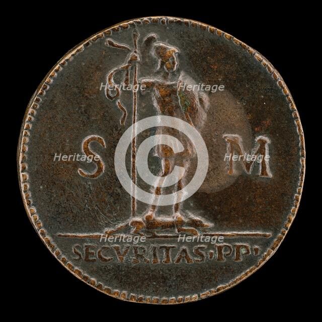 Armed Figure Standing on a Prostrate Wolf [reverse]. Creator: Lysippus Junior.