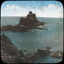 Armed Knight's Rock, Land's End, Cornwall, late 19th or early 20th century. Artist: Church Army Lantern Department