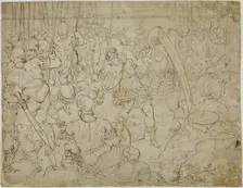 Armed Soldiers After Battle, c.1600. Creator: Unknown