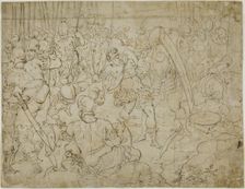 Armed Soldiers After Battle, c.1600. Creator: Unknown