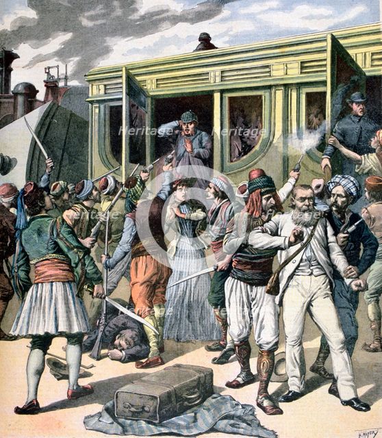 Armed robbery in the East, 1891. Artist: Henri Meyer