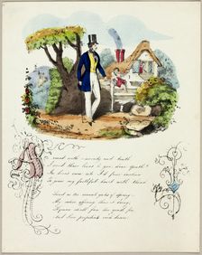 Armed with Sincerity and Truth (valentine), c. 1842. Creator: Unknown