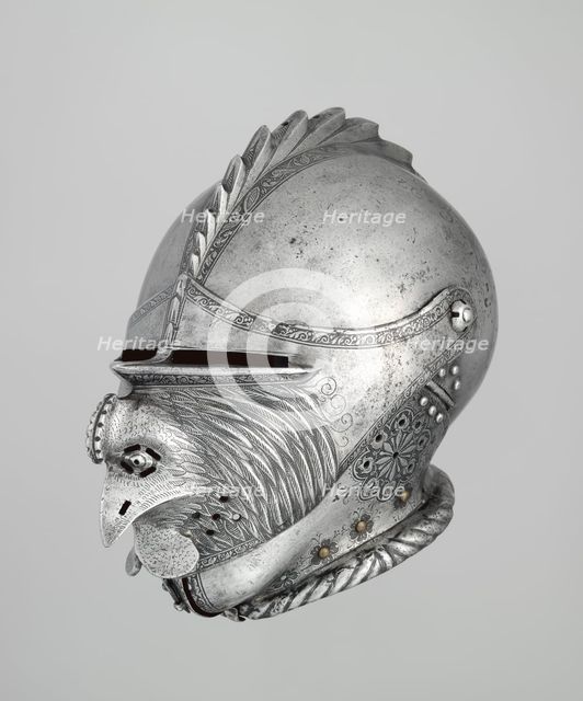 Armet with Mask Visor in the Form of a Rooster, German, probably Augsburg, ca. 1530. Creator: Unknown.