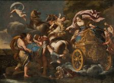Armida abducts Rinaldo, 17th century. Creator: Andrea Camassei