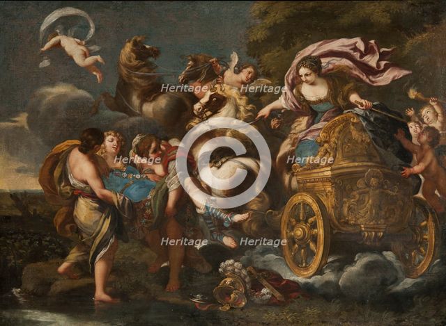 Armida abducts Rinaldo, 17th century. Creator: Andrea Camassei.