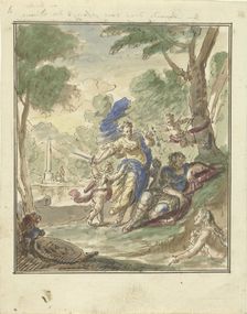 Armida and Rinaldo, 1677-1755. Creator: Elias van Nijmegen