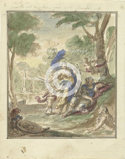 Armida and Rinaldo, 1677-1755. Creator: Elias van Nijmegen.