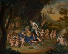 Armida Binding the Sleeping Rinaldo with Flowers, c1680-1740. Creator: Willem van Mieris