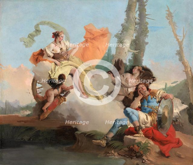 Armida Encounters the Sleeping Rinaldo, 1742/45. Creator: Giovanni Battista Tiepolo.