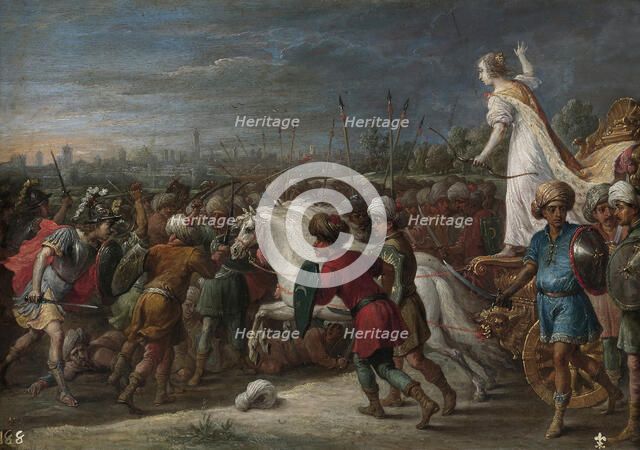 Armida in the battle against the Saracens, 1628-1630. Creator: Teniers, David, the Younger (1610-1690).