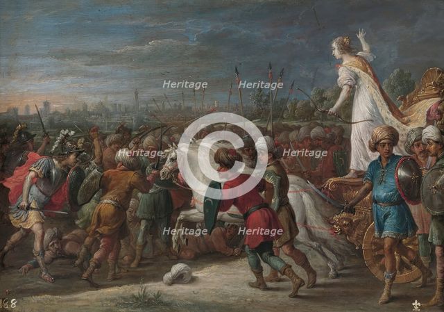 Armida in the Battle Against the Saracens, between 1628 and 1630. Creator: David Teniers II.