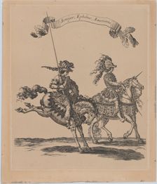 Armiger, Ephebus, Americani, from Courses de Testes et de Bagues Faittes par Roy et pa..., 1662-70. Creator: Israel Silvestre