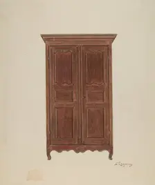 Armoire, c. 1939. Creator: Sarkis Erganian