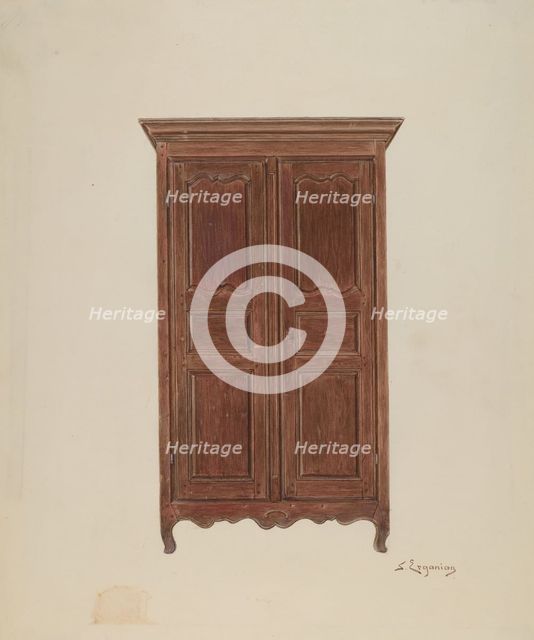 Armoire, c. 1939. Creator: Sarkis Erganian.