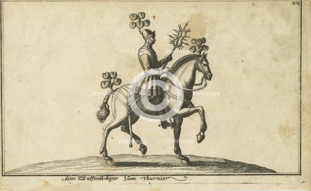 Armor Bearer to Tournament. Artist: German master 