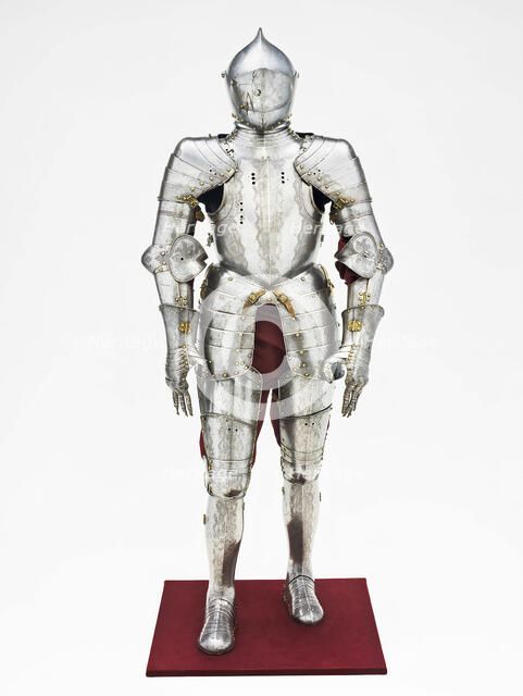 Armor for Field and Tournament, Augsburg, c. 1540/60 with later etching. Creator: Jörg T. Sorg, the Younger.
