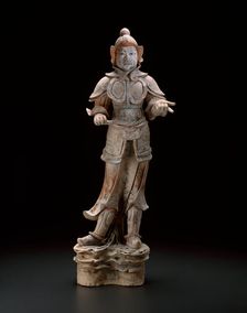 Armored Guardian (Tomb Figure), Tang dynasty (A.D. 618-906), late 7th/early 8th century. Creator: Unknown