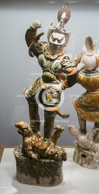 Armored Guardian King (Tianwang) Trampling Demon, Tang dynasty, first half of 8th century. Creator: Unknown.