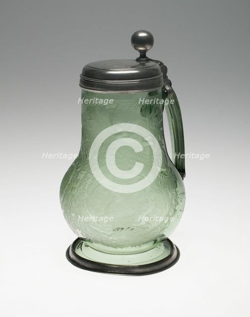 Armorial Covered Tankard, Germany, 1714. Creator: Unknown.