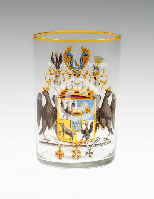 Armorial Beaker with the Bülow Family Crest, Berlin, 1821. Creator: Carl von Scheidt.