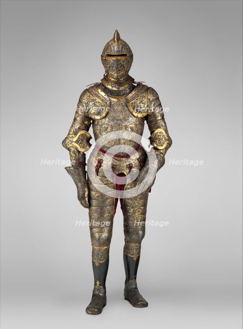 armour of Henry II, King of France (reigned 1547-59), French, possibly Paris, ca. 1555. Creators: Jean Cousin, Baptiste Pellerin.