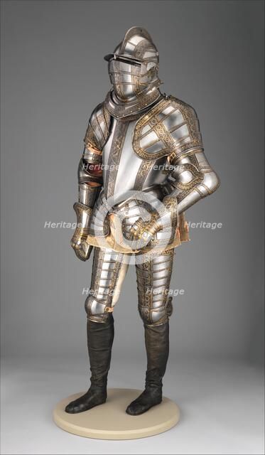 Armour of Sir James Scudamore (1558-1619), British, Greenwich, c1595-96; restored 1915. Creators: Jacob Halder, Royal Workshops at Greenwich, Daniel Tachaux.