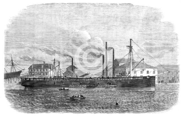 Armour-clad frigate built in the Clyde for the Danish government, 1864. Creator: Unknown.