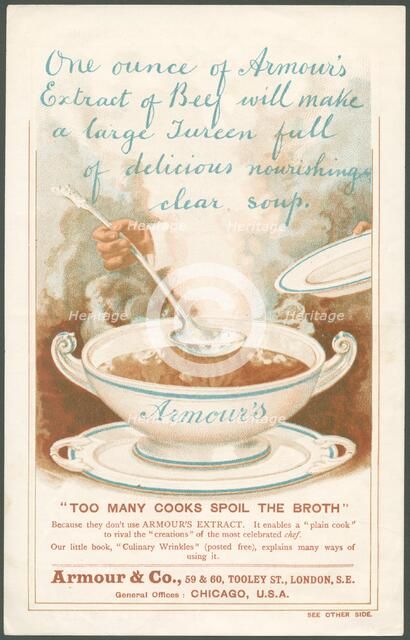 Armour & Co Beef Extract, 1880s. Artist: Unknown