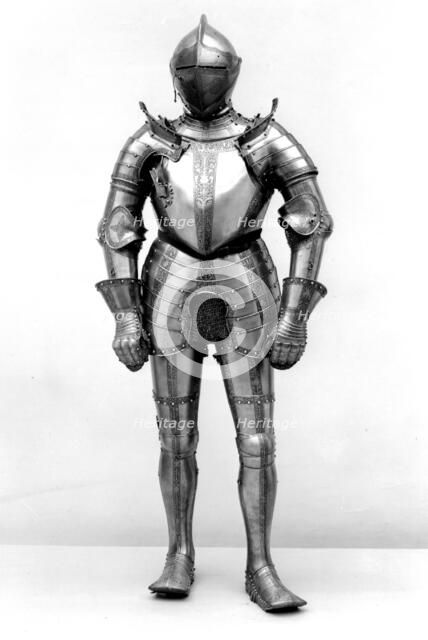 Armour from a Small Garniture for Field and Tournament, German, Nuremberg, dated 1548. Creator: Kunz Lochner.