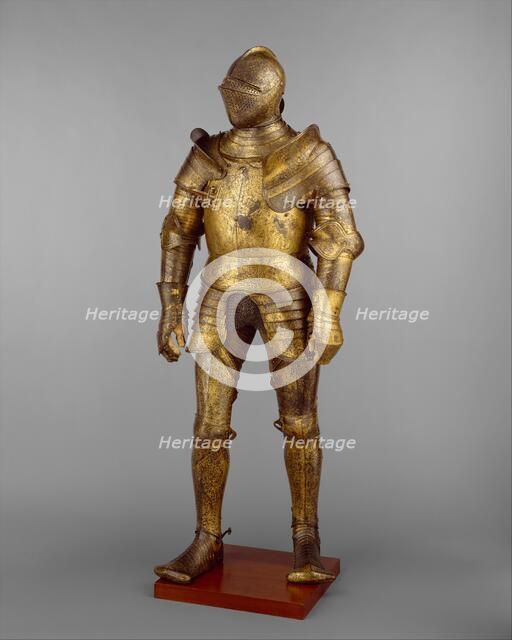 Armour Garniture, Probably of King Henry VIII of England (reigned 1509-47), British, dated 1527. Creators: Hans Holbein the Younger, Royal Workshops at Greenwich.