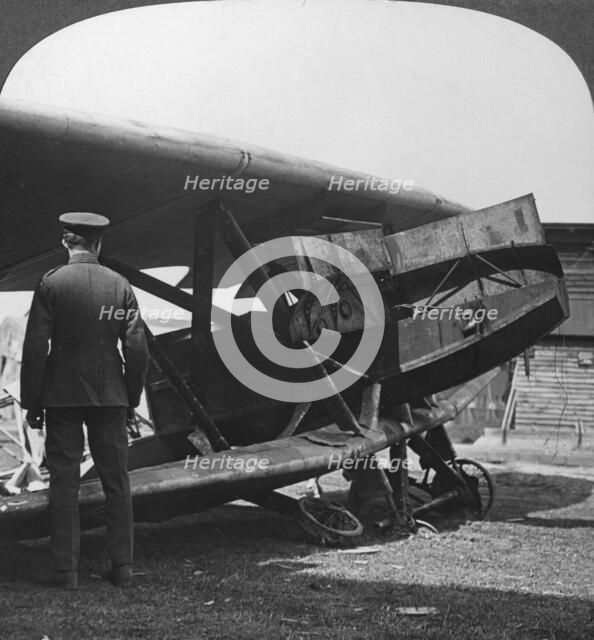 'Armour plated German plane used to attack the Allied trenches', World War I, c1914-c1918. Artist: Realistic Travels Publishers