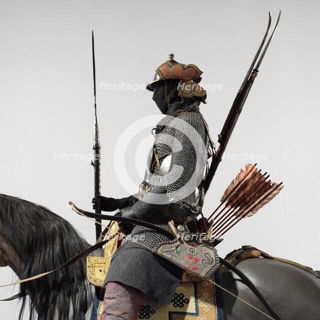 Armoured Cavalryman, Tibetan, and possibly Bhutanese and Nepalese, 18th-19th century. Creator: Unknown.