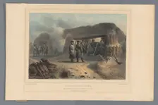 Armoured battery, 1832, (1833). Creator: Auguste Raffet