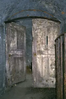 Armoured door at Dover Castle, Kent, 1994. Artist: J Bailey