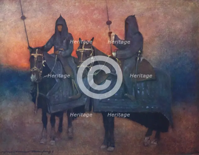 'Armoured Horses', 1903. Artist: Mortimer L Menpes.