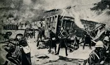 Armoured Train Ambushed at Estcourt November 1899, (1945). Creator: Unknown