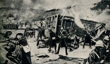 Armoured Train Ambushed at Estcourt November 1899, (1945). Creator: Unknown
