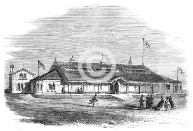 Armoury and drillroom at Bradford for the Third West Yorkshire Rifle Volunteers, 1861. Creator: Unknown.