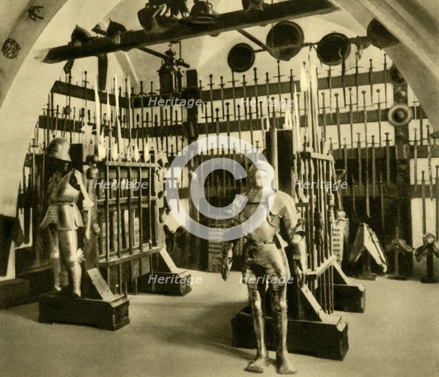 Armoury, Burg Kreuzenstein, Lower Austria, c1935.  Creator: Unknown.