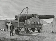 Armstrong 30.5 cm gun, mounted on la Soledad Bulwark, Cadiz, Andalusia, Spain, 1883. Creator: Unknown