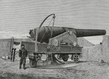 Armstrong 30.5 cm gun, mounted on la Soledad Bulwark, Cadiz, Andalusia, Spain, 1883. Creator: Unknown