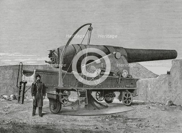 Armstrong 30.5 cm gun, mounted on la Soledad Bulwark, Cadiz, Andalusia, Spain, 1883. Creator: Unknown.
