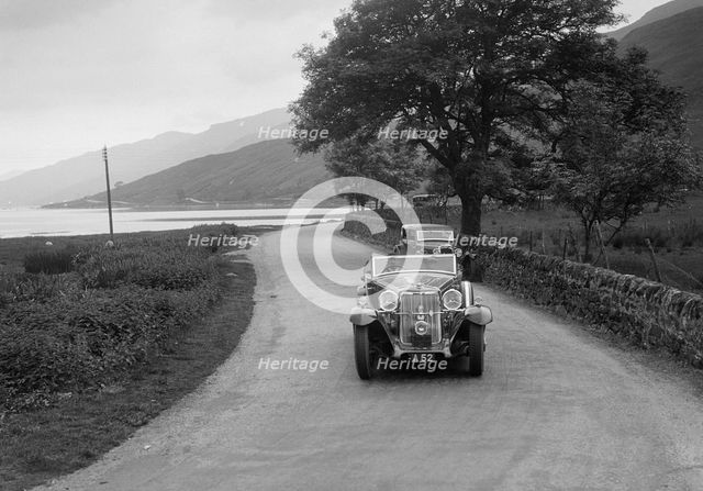 Armstrong-Siddeley of CD Siddeley competing in the RSAC Scottish Rally, 1932. Artist: Bill Brunell.