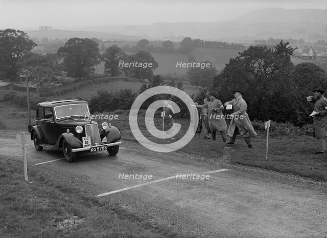 Armstrong-Siddeley of HK Roberts competing in the South Wales Auto Club Welsh Rally, 1937 Artist: Bill Brunell.