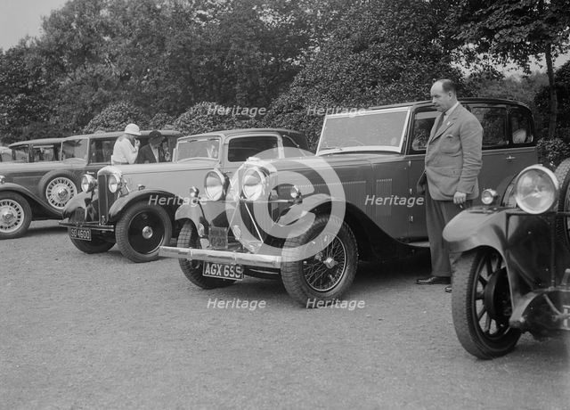 Armstrong-Siddeley, Daimler and Talbot Six Light saloons at the RSAC Scottish Rally, 1933. Artist: Bill Brunell.
