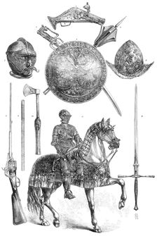 Arms and armour from the Meyrick Collection, South Kensington, 1869. Creator: Unknown