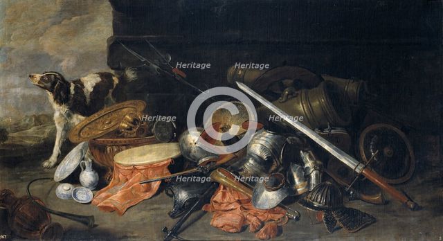 Arms and instruments of war, between 1600 and 1650. Creator: Pieter Boel.
